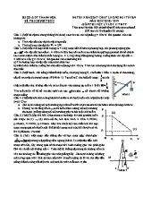 Đề khảo sát chất lượng đội tuyển môn Vật lý Lớp 11 - Năm học 2018-2019 - Sở GD và ĐT Thanh Hóa